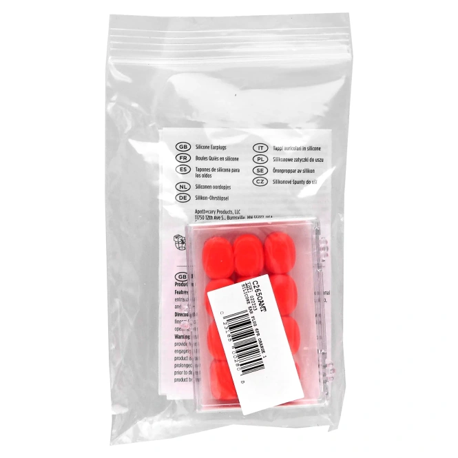 Ezy Dose, мягкие силиконовые беруши для детей, апельсин, 6 пар + футляр