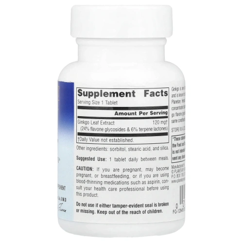Planetary Herbals, Ginkgo OptiMem 120 ™, 120 мг, 60 таблеток