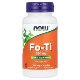 Now Foods, Горец многоцветковый (Fo-Ti, Ho Shou Wu), 560 мг, 100 вегетарианских капсул
