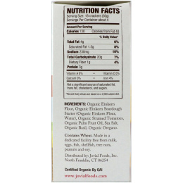 Jovial, Ароматные крекеры из органической пшеницы, томат и базилик, 4,5 унций (128 г)