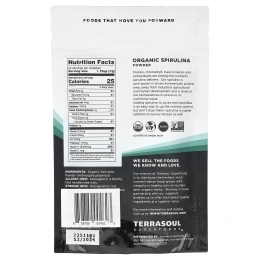 Terrasoul Superfoods, спирулина в порошке, 170 г (6 унций)