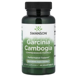 Swanson Vitamins, гарциния камбоджийская, 60 веганских таблеток