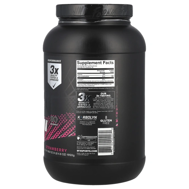 EFX Sports, Karbolyn, клубничный взрыв, 4,4 фунта (2000 г)