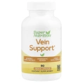 Super Nutrition, добавка для поддержки вен с диосмином, иглицей колючей, конским каштаном, биофлавоноидами и ферментами, 90 растительных капсул