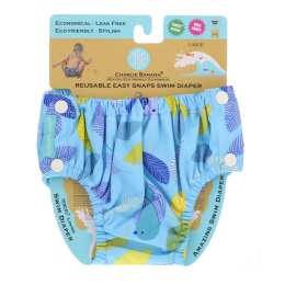 Charlie Banana, Многоразовый подгузник для плавания с удобными застежками, большой размер, 1 подгузник