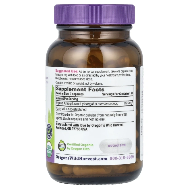 Oregon's Wild Harvest, Астрагал, 90 вегетарианских капсул