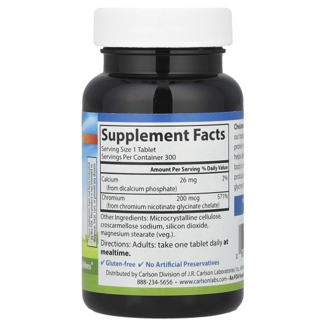 Carlson Labs, Хром Хелат 300 таблеток