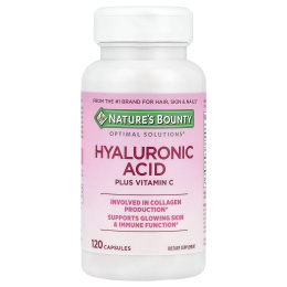 Nature's Bounty, Optimal Solutions®, гиалуроновая кислота и витамин C, 120 капсул