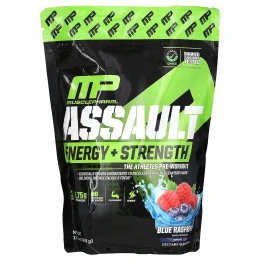 MusclePharm, Натиск энергии + сила, Голубая малина, 12,17 унции (345 г)
