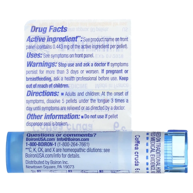 Boiron, Single Remedies, Кофе необработанный, 6C, прибл. 80 гранул