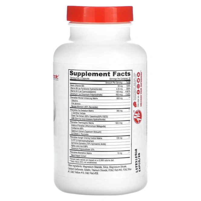 Metabolic Nutrition, Фенодрекс, 60 капсул