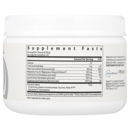 Seeking Health, Optimal Electrolyte, зельцеровская добавка, 210 г (7,41 унции)