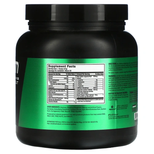 JYM Supplement Science, Pre JYM, высокоэффективный предтренировочный продукт, радужный щербет, 540 г (1,2 фунта)