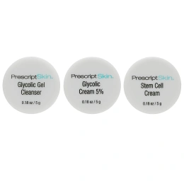 PrescriptSkin, набор пробных продуктов с гликолевой кислотой, 3 баночки по 7,1 г (0,25 унции)
