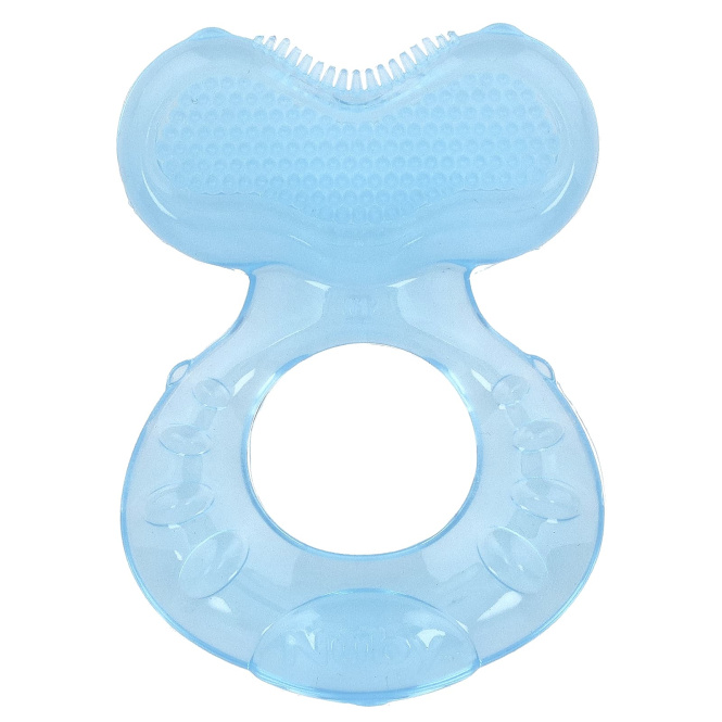 Nuby, Teethe-eez, силиконовый прорезыватель, для детей от 3 месяцев, синий, 1 штука