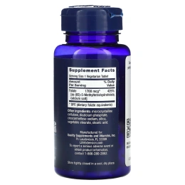 Life Extension, Оптимизированный фолат, 100 мкг, 100 таблеток в растительной оболочке