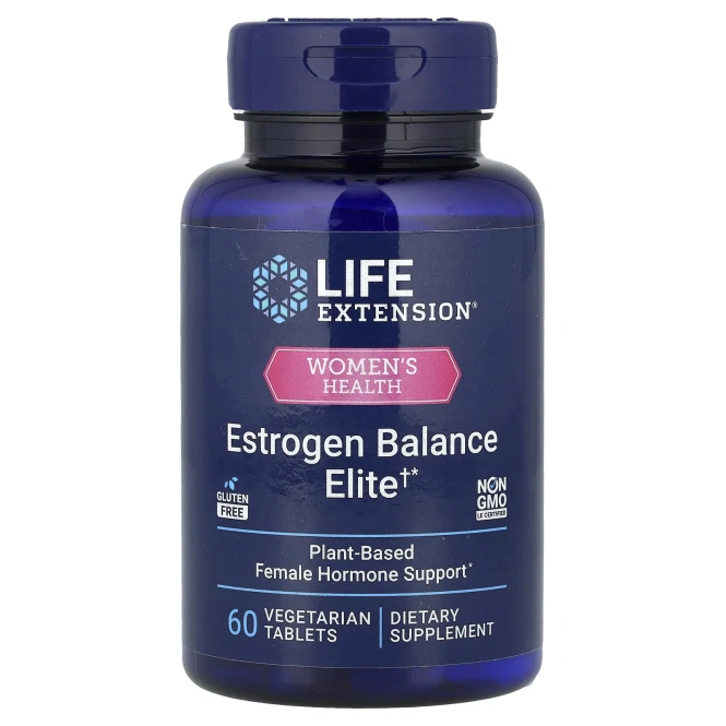 Life Extension, Women's Health, Estrogen Balance Elite, 60 вегетарианских таблеток