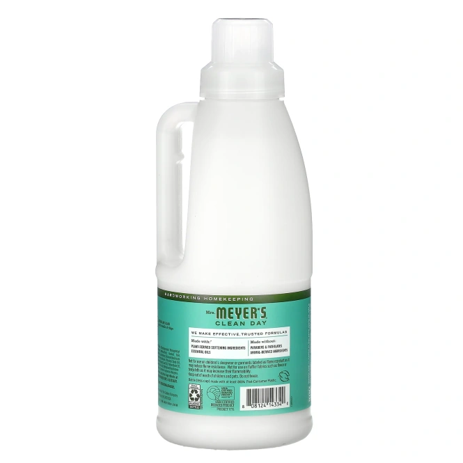 Mrs. Meyers Clean Day, Смягчитель для стирки, запах базилика, 32 жидких унций (946 мл)