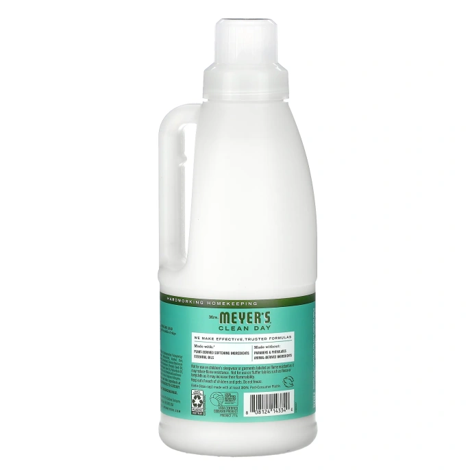 Mrs. Meyers Clean Day, Смягчитель для стирки, запах базилика, 32 жидких унций (946 мл)