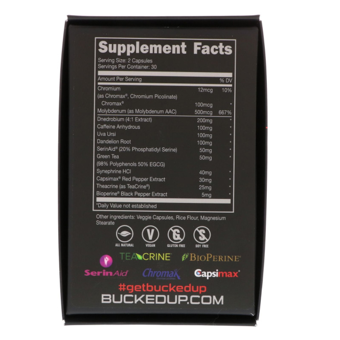 Bucked Up, HEAT, Fat Burner, 60 Capsules