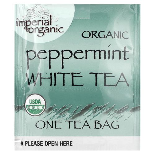 Uncle Lee's Tea, Imperial Organic, белый чай с перечной мятой, 18 чайных пакетиков, 32,4 г (1,14 унции)