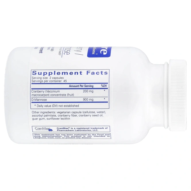 Pure Encapsulations, Клюква / D-манноза`` 90 капсул