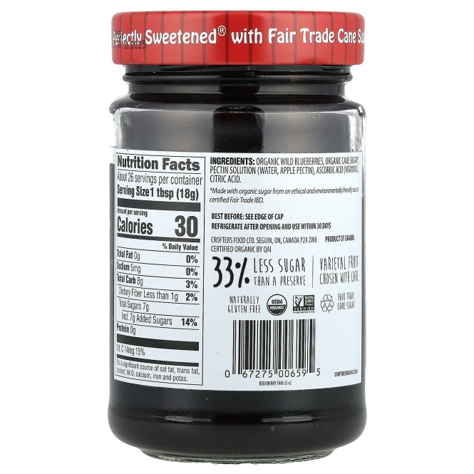 Crofter's Organic, Premium Spread, органическая дикая голубика, 468 г (16,5 унции)
