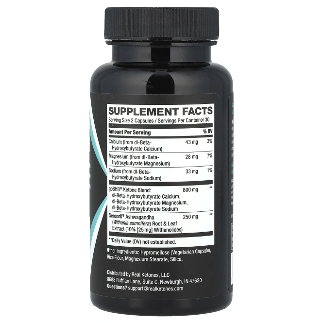 Real Ketones, BHB Science ™, Stress Balance, 60 капсул