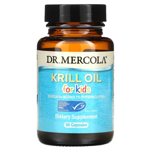 Dr. Mercola, масло криля для детей, 60 капсул