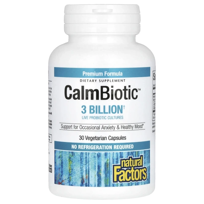Natural Factors, Calm Biotic, 30 вегетарианских капсул