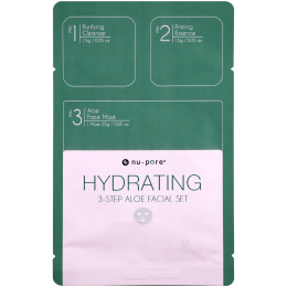 Nu-Pore, Набор для увлажняющей 3-этапной маски для лица с алоэ, 1 упаковка