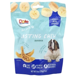 Dole for Pets, Lasting Chew, для средних и крупных пород, со вкусом банана, 5 жевательных таблеток, 225 г (8 унций)