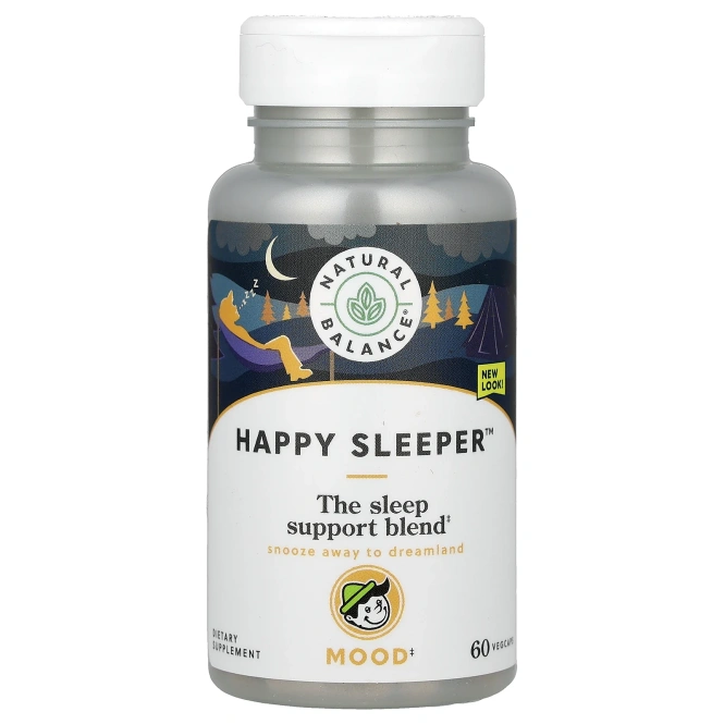 Natural Balance, Happy Sleeper, 8 Hr, 60 растительных капсул