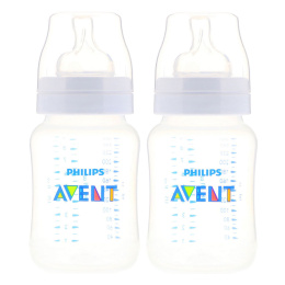 Philips Avent, Бутылочка против коликов, Возраст 1 + месяцев, 2 бутылочки, 9 унц. (260 мл) каждая