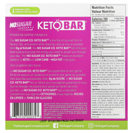 No Sugar Company, Keto Bar ™, праздничный торт, 12 батончиков, по 40 г