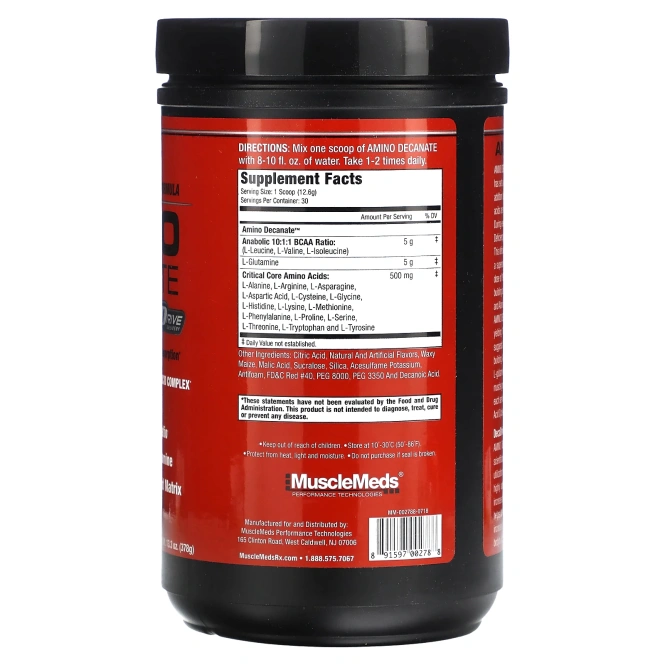 MuscleMeds, Amino Decanate Арбуз 13,3 унции