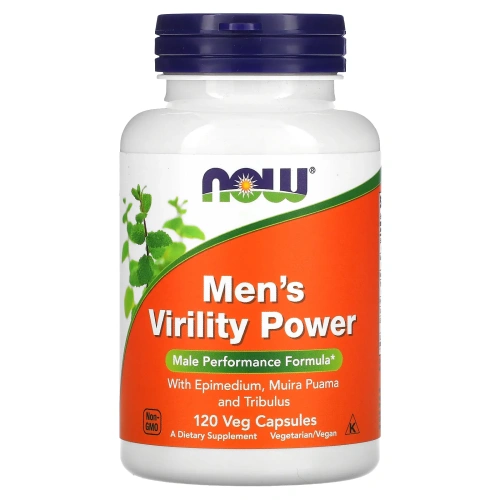 Now Foods, Men's Virility Power, 120 растительных капсул