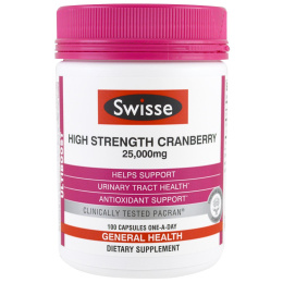 Swisse, Ultiboost, сила клюквы, 25000 мг, 100 капсул