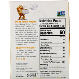 The Ginger People, Turmeric Latte Mix, 10 packets, 05 oz (15 g) Each