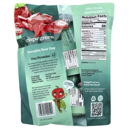 Crispy Green, Crispy Fruit, со вкусом клубники, 4 пакетика по 12 г (0,42 унции)