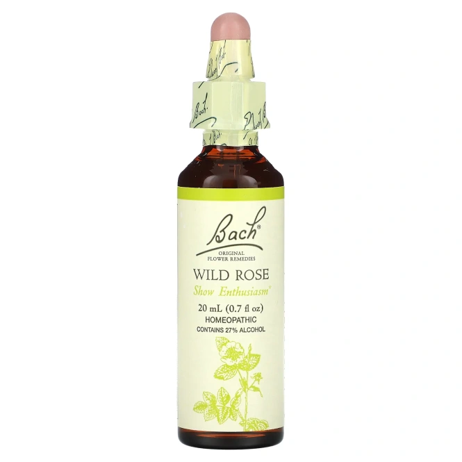 Bach, Original Flower Remedies, дикая роза, 20 мл (0,7 жидк. унц.)