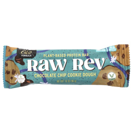Raw Rev, Glo, Печенье с шоколадной крошкой, 12 батончиков, 1,6 унц. (46 г) каждый