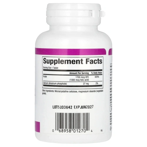 Natural Factors, Фолиевая кислота, 1000 мкг, 90 таблеток