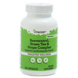 Vitacost, Resveratrol Green Tea & Grape Complex, 120 Capsules