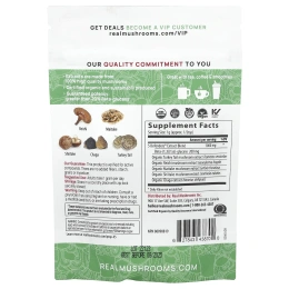 Real Mushrooms, 5 Defenders, порошок экстракта органических грибов, 45 г (1,59 унции)