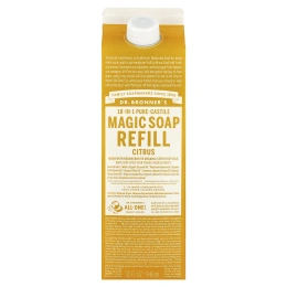 Dr. Bronner's, Pure-Castile Magic Soap, 18 в 1, сменная упаковка, с цитрусовым ароматом, 946 мл (32 жидк. унции)