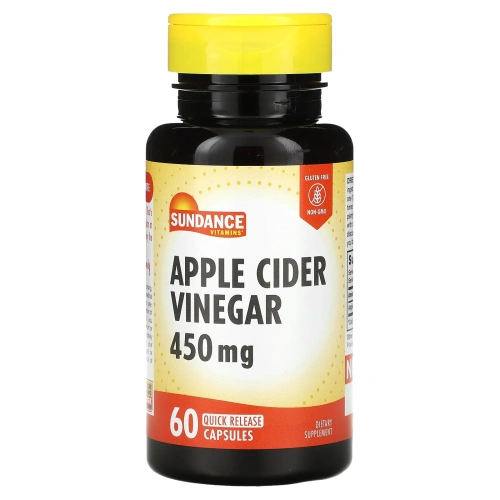 Sundance Vitamins, Яблочный уксус, 450 мг, 60 капсул быстрого действия