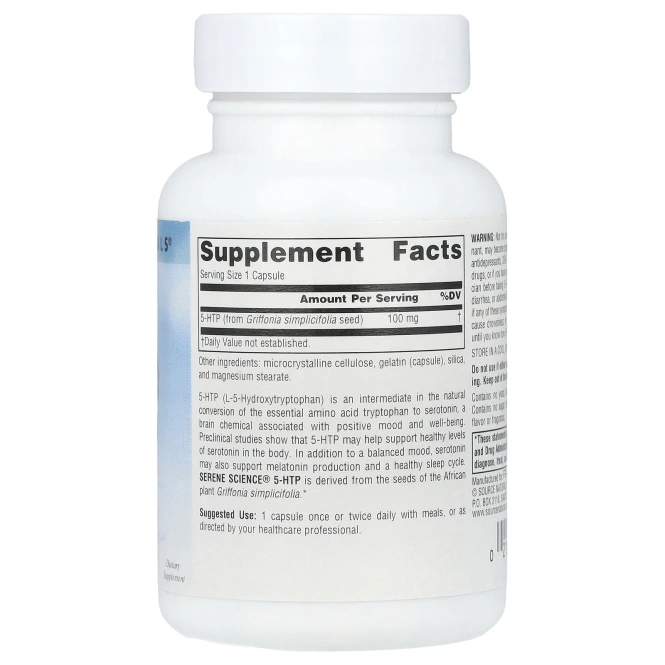 Source Naturals, Serene Science®, 5-HTP, 100 мг, 60 капсул