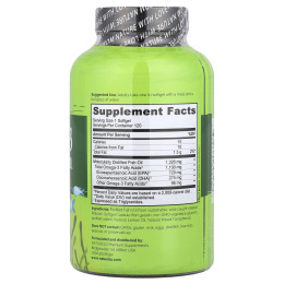 NATURELO, рыбий жир в форме триглицеридов омега-3, 1100 мг, 120 капсул