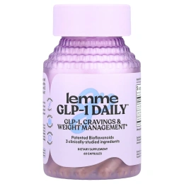 Lemme, GLP-1 Daily ™, для снижения веса, для снижения аппетита и снижения веса, 60 капсул